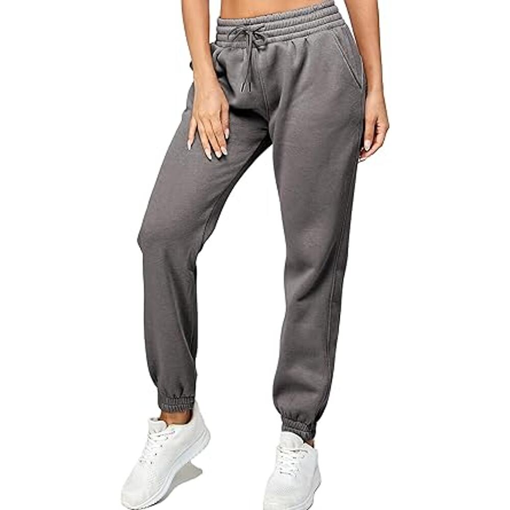 IUUI Sweatpants for Women High Stacked Waist Fleece Womens
